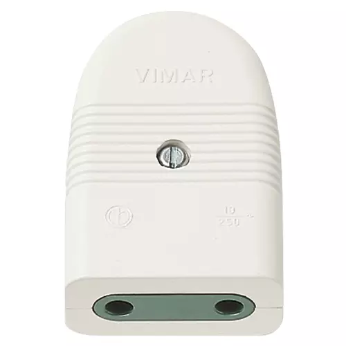 Vimar - 01022.B - 2P 10A P10 axial outlet white