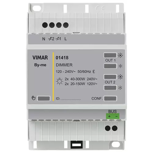 Vimar - 01418 - Home autom.dimmer 2OUT200W LED120-240V