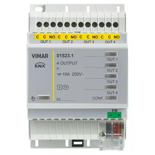 Vimar - 01523.1 - Actuador 4 salidas 250V 16A KNX