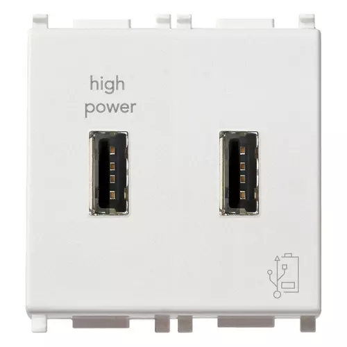 Vimar - 14295 - Unité alimentation USB 5V 2,1A 2M blanc