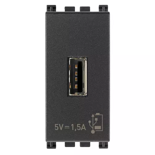Vimar - 19292 - Unidad alimentación USB 5V 1,5A 1M gris