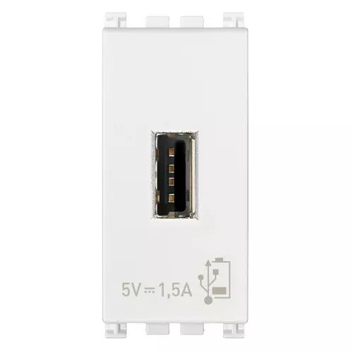 Vimar - 19292.B - Unité alimentation USB 5V 1,5A 1M blanc