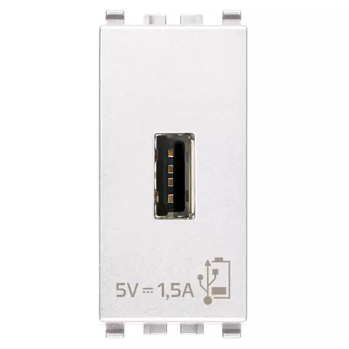 Vimar - 20292.B - Unidad alimentación USB 5V 1,5A 1Mblanco