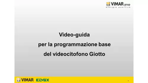 Tutorial per la configurazione del videocitofono Giotto.