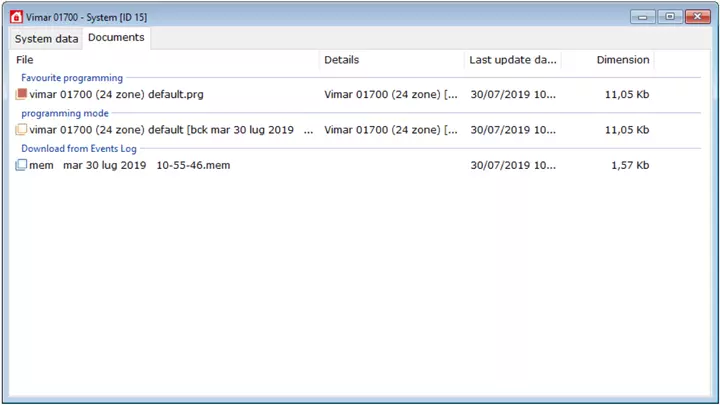 By-Alarm Manager Vimar Export