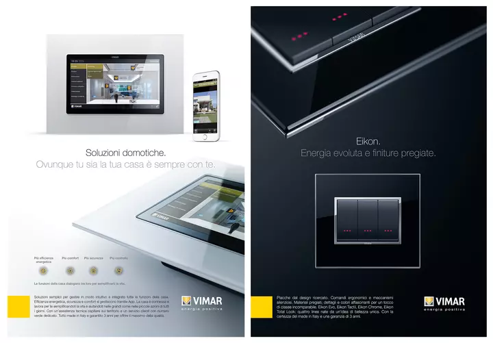 Viamar soluzioni domotiche. Eikon Evo - Energia evoluta e finiture pregiate