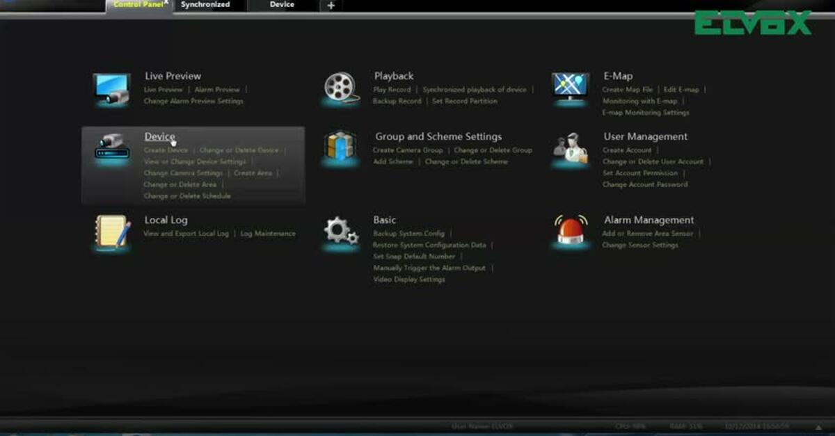 CVM-Software Elvox - Central Video Management. Erste Schritte. - Vimar