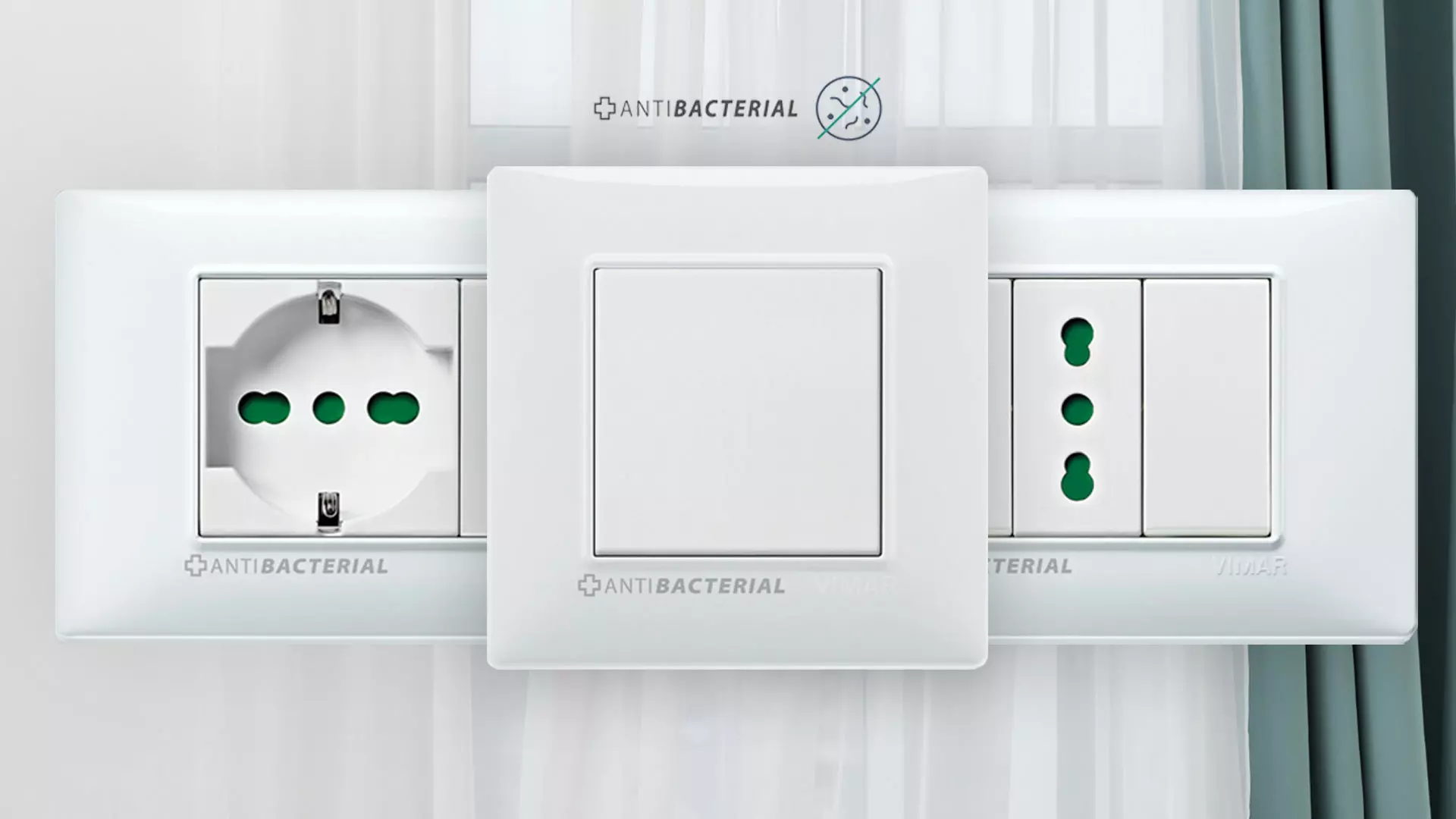 Vimar Plana Placche elettriche e interruttori antibatterici