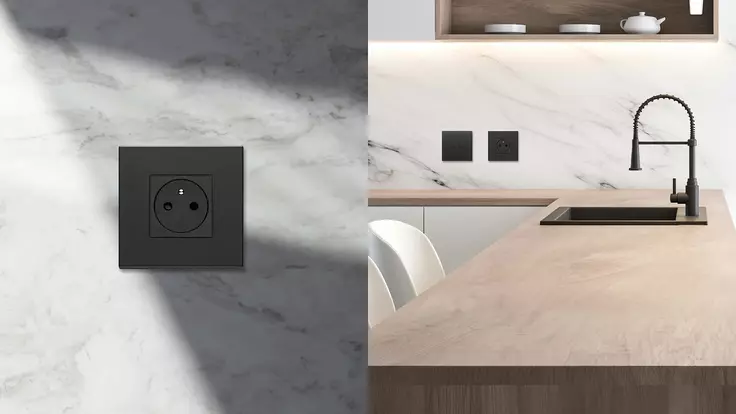 Toma de corriente a ras de pared estándar francés