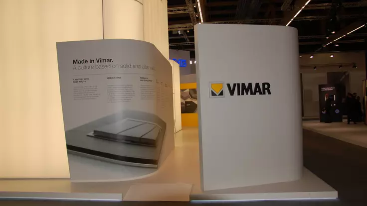 Vimar Light+building stand area history
