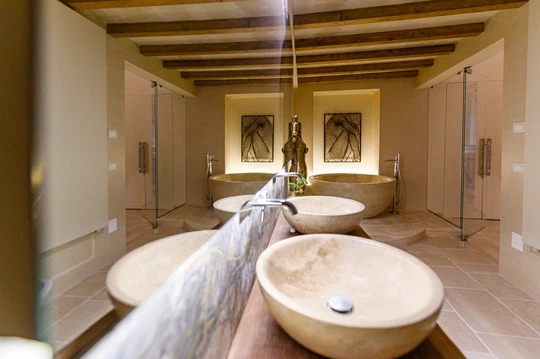 Bagno rustico al boutique hotel
