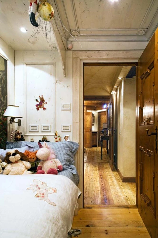 Residenziale appartamento cortina idea camera letto singolo