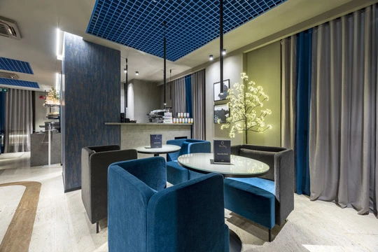 Vimar progetto alberghiero The city hotel Ancona lounge