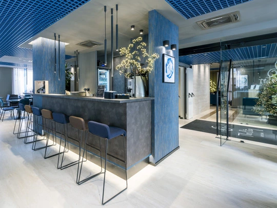 Vimar progetto alberghiero The city hotel Ancona angolo bar