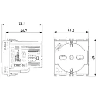 vista de las dimensiones arte. 14210.USB