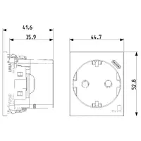 vista de las dimensiones arte. 30208.USBB