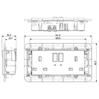 vista de las dimensiones arte. 30222.B