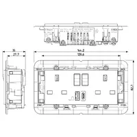 vista de las dimensiones arte. 30224.ACB
