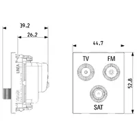 vista de las dimensiones arte. 30303.C