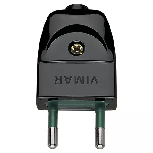 Vimar - 00200 - Stecker 2P 10A S10 axial schwarz