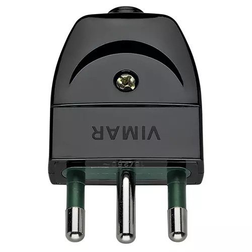 Vimar - 00202 - 2P+E 16A S17 axial plug black