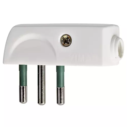 Vimar - 00206.B - Φίς αρσενικό 2P+E 10A SPA11 90° λευκό