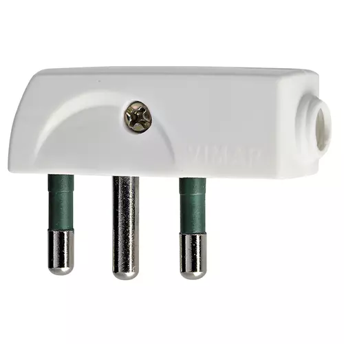 Vimar - 00207.B - 2P+E 16A SPA17 90°-plug white