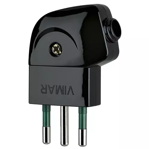 Vimar - 00211 - 2P+E 10A S11 90°-plug black