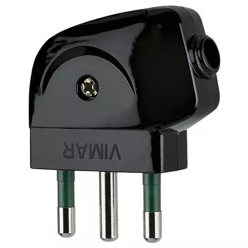 Vimar - 00212 - 2P+E 16A S17 90°-plug black