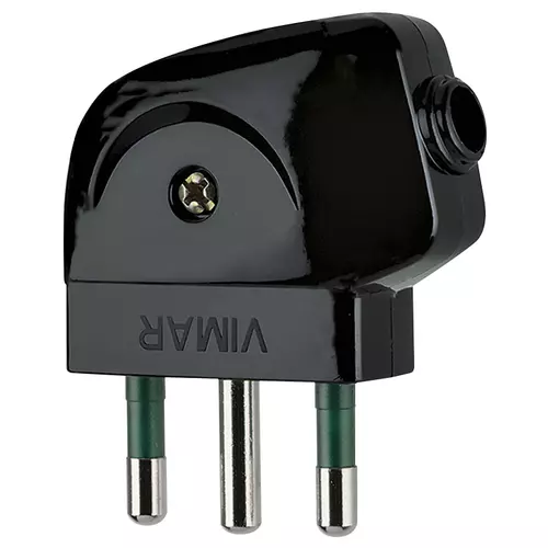 Vimar - 00212 - Stecker 2P+E 16A S17 90° schwarz