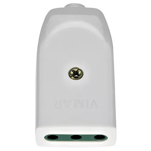 Vimar - 00221.B - 2P+E 10A P11 axial outlet white