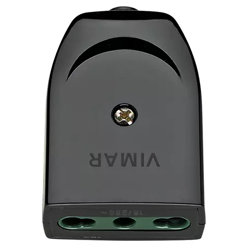 Vimar - 00223 - 2P+E 16A P17/11 axial outlet black