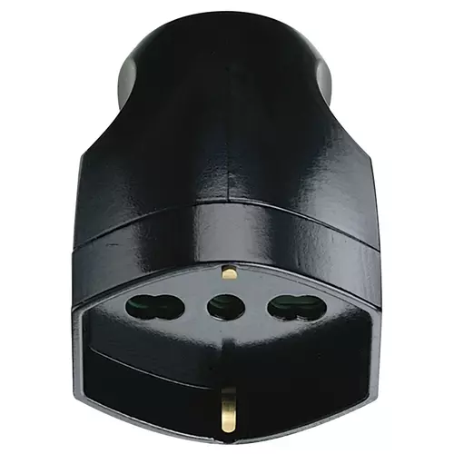 Vimar - 00225 - 2P+E 16A axial outlet universal black