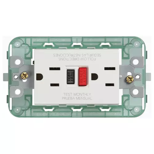 Vimar - 00296 - Zwei Steckd.2P+E 15A USA mit GFCI weiß