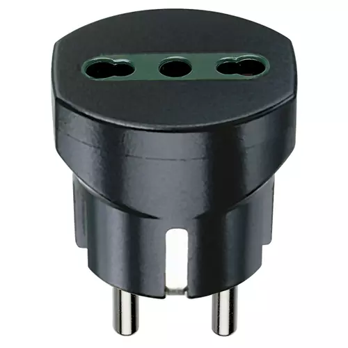 Vimar - 00301 - Adaptateur allemand/français+P17/11 noir