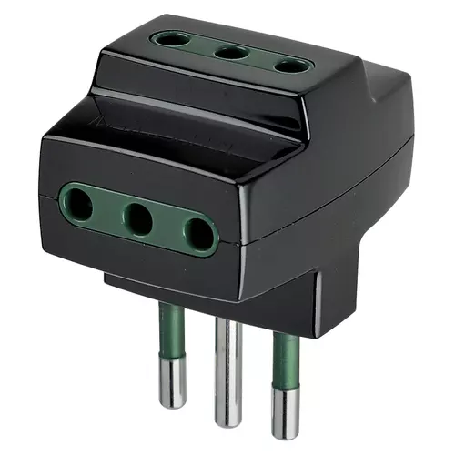 Vimar - 00320 - S11 multi-adaptor +3P11 outlets black