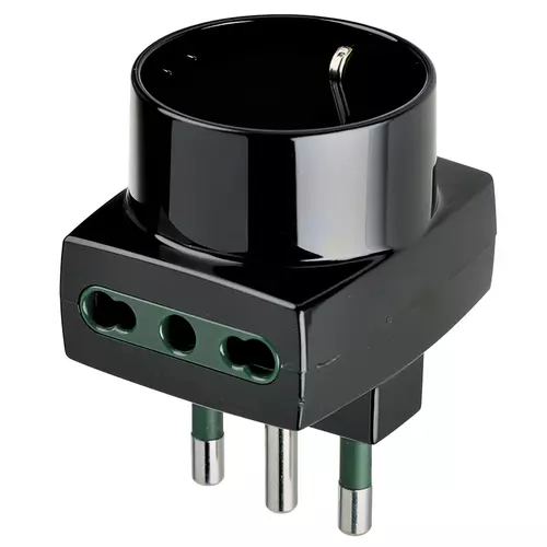 Vimar - 00323 - S17 multi-adaptor+2P17/11+P30 out. black