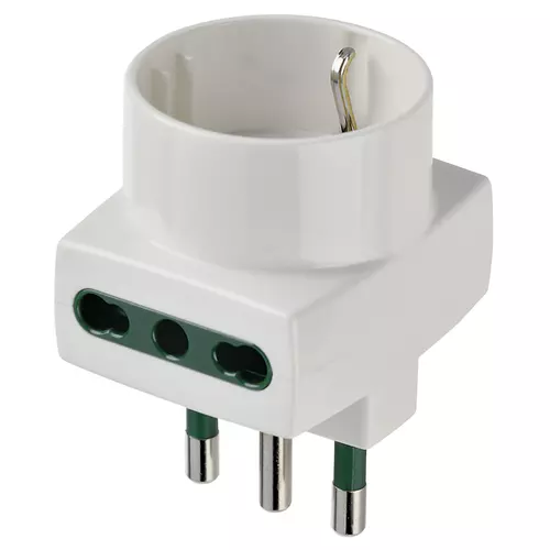 Vimar - 00323.B - S17 multi-adaptor+2P17/11+P30 out. white