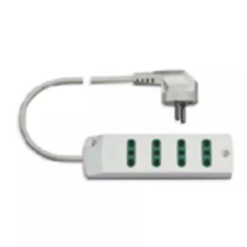 Vimar - 00404.K.B - Multi-outlet 4P17/11+S31 plug white