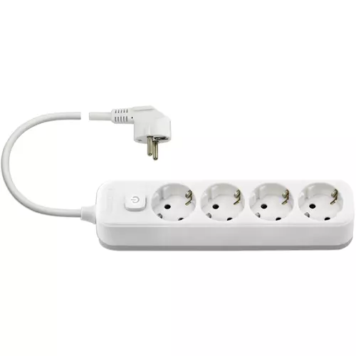 Vimar - 00494.L.B - Multi-outlet 4Schuko+switch 3m white