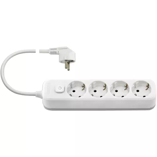 Vimar - 00494.L.B - Prise mult. 4Schuko+interr.3m blanc