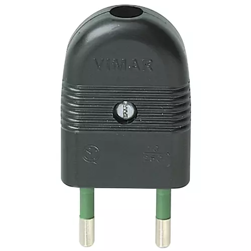 Vimar - 01020 - 2P 10A axial plug black