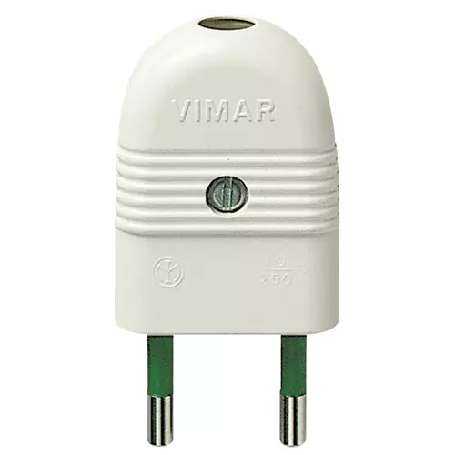 Vimar - 01020.B - Fiche 2P 10A axial blanc