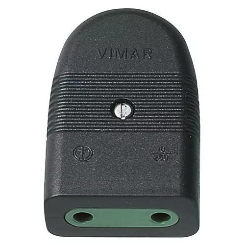 Vimar - 01022 - Presa 2P 10A P10 assiale nero