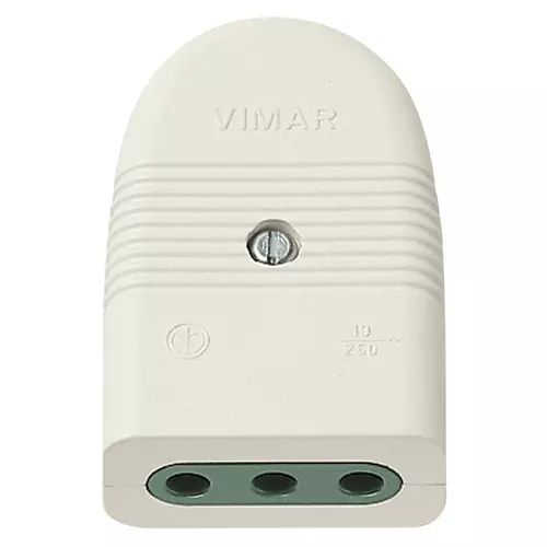 Vimar - 01023.B - 2P+E 10A P11 axial outlet white