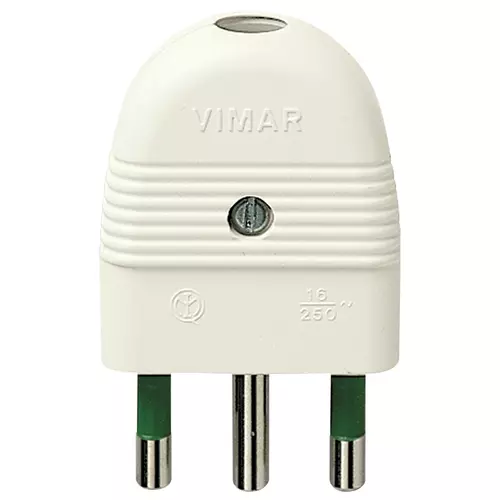 Vimar - 01026.B - Fiche 2P+T 16A axial blanc