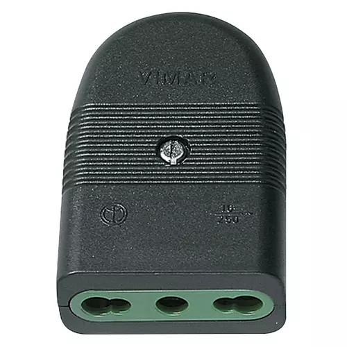 Vimar - 01029 - Toma 2P+T 16A P17/11 axial negro