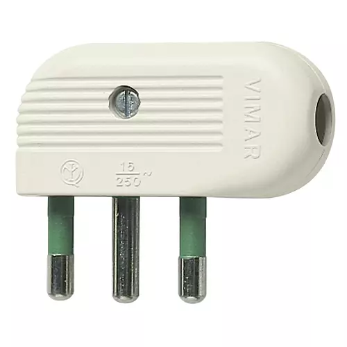 Vimar - 01043.B - 2P+E 16A 90°-plug white