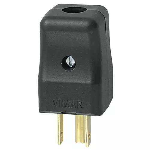 Vimar - 01096 - Clavija 2P+T 15A USA+SASO negro