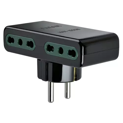 Vimar - 01166 - Vielfachadapter S31+4P17/11 schwarz